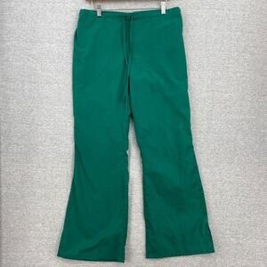 Tahdah Scrub Pants Womens Small Green Drawstring Split Leg Healthcare Uniform